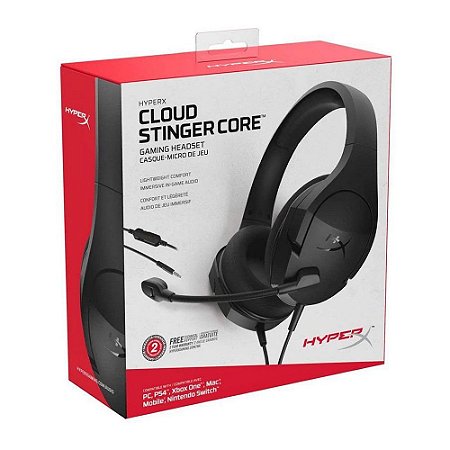 Headset HyperX CloudX Stinger Core Black - Pc, Xbox One, Ps4