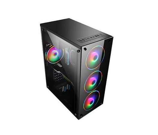 Gabinete Gamer Hayom C/4 Fans incluso Mid Tower - GB1709