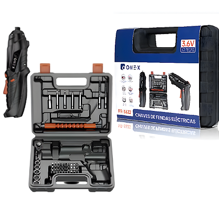 Chave Fenda Elétrica Dobrável Sem Fio 47 Chaves 110/220 3.6V