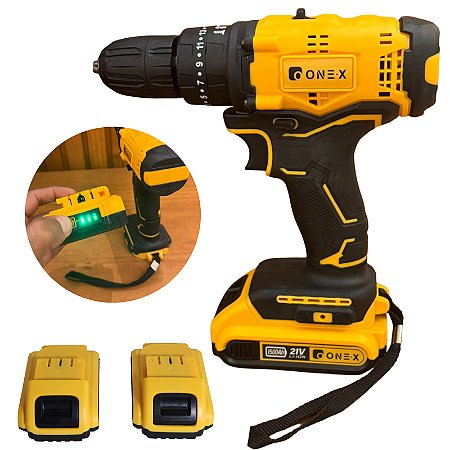Parafusadeira Drywall Sem Fio 21v Multifuncional 2 Baterias