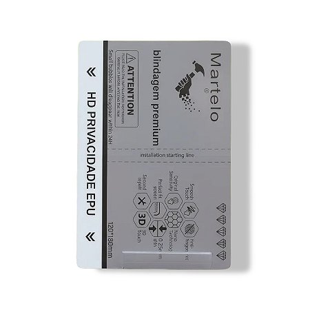 Película Privacidade Premium HD EPU Series para Máquina de Corte – Kit com 10 Unidades (Auto Regenerativa)