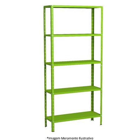 Estante De Aço Bipartida 5 Prateleiras CH 26 80Lx27PX155A VL 10088