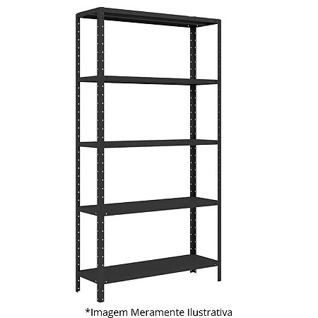 Estante De Aço Bipartida 5 Prateleiras CH 26 80Lx27PX155A PT 10094