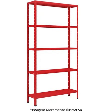 Estante De Aço Bipartida 5 Prateleiras CH 26 80Lx27PX155A VM 10092