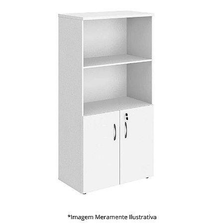 Estante Executiva Mileto 2 Prateleiras Reguláveis + 1 Fixa 40MM 80Lx45Px161,5A BR/BR (3v) 601508