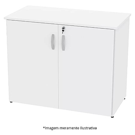 Armário Baixo 3 Prateleiras 80Lx45Px73,5A Branco - Mileto 601502