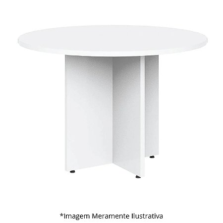 Mesa Reunião Circular Pé Painel Olímpia 25MM 120Lx120Px73A BR/BR (2v) 604106