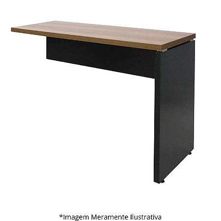 Mesa Auxiliar Dinâmica Pé Painel Olímpia 25MM 90Lx45Px73A NO/PT (1v) 604705