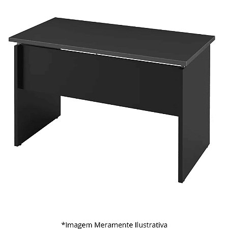 Mesa Secretária Pé Painel Olímpia 25MM 120LX60PX73A PT/PT (2v) 604307