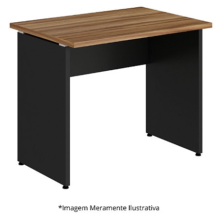 Mesa Secretária Pé Painel Olímpia 25MM 90Lx60Px73A MLG/PT (2v) 604602