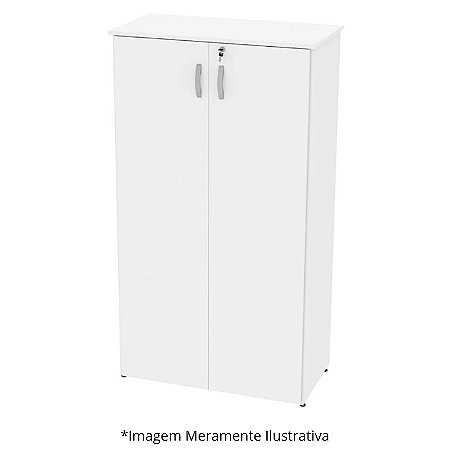 Armário Alto Com 3 Prateleiras 80Lx45Px161,5A - Branco - Mileto 601501