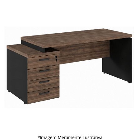 Mesa Diretor Pé Painel C/4 Gav. Pedestal Mileto 40MM 170Lx70Px73,5A AM/PT (4v) 601028