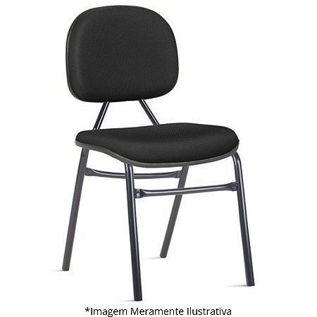 Cadeira Fixa Basic C/ Reforço Pé Palito Base PT Ass/Enc PT 400105