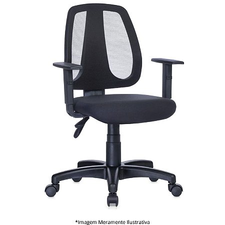 Cadeira Executiva Backsystem Crepe Preto - B-Side Mesh 800101