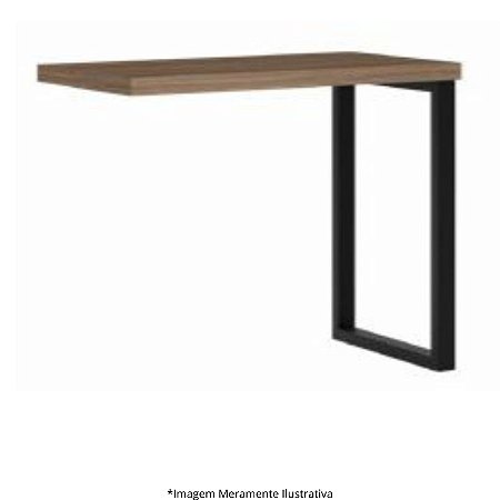 Mesa Auxiliar Modena Pé Quadro 40MM 90Lx45Px74,5A NO/PT 650114