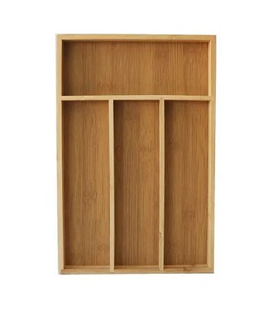 Porta Talher Retangular em MDF com 4 Divisórias