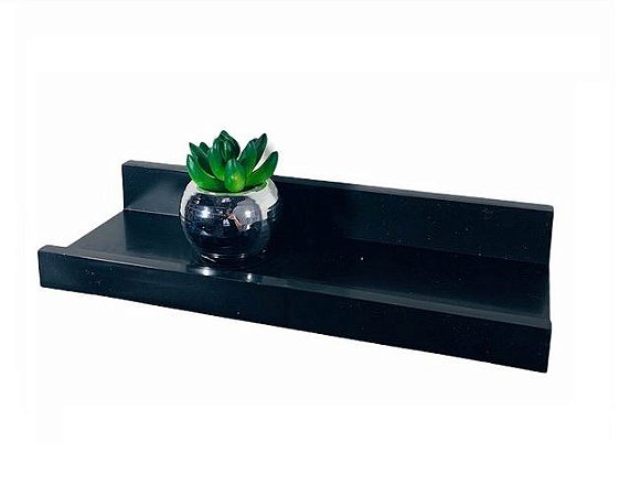 Prateleira Decorativa Preta 30cm