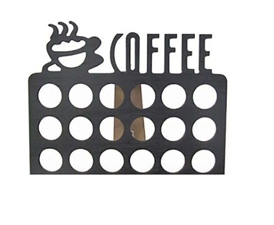 Porta Cápsulas De Café Mdf Preto