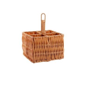 Porta Talheres Quadrado 15Cm de Plástico