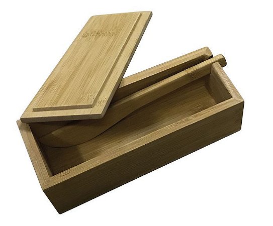 Mantegueira com Espátula de Bambu Verona - 18X5X7cm
