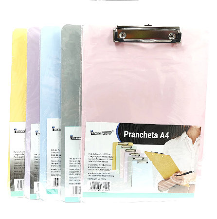 Prancheta de Plástico A4 com Régua