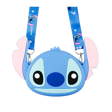 Mini Bolsa De Ombro Stitch Silicone 13x18cm - Disney