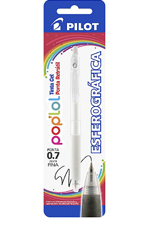 Caneta Gel Retrátil 0,7mm Pop LoL Branca 1 UN -  Pilot