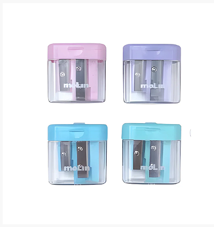 Apontador com Depósito Duplo Twin Cor Pastel - Molin