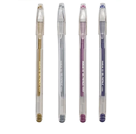 Kit 4 Canetas em Gel Metálica Hi Gel - Molin