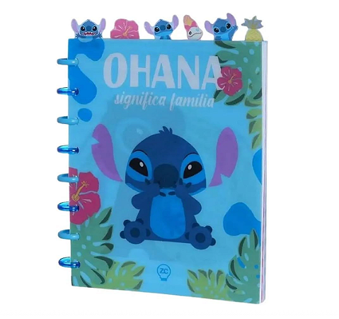 Caderno de Anotações Com Divisórias Stitch  - Zona Criativa