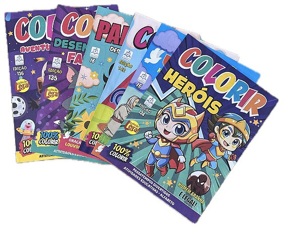 Revistinha de Colorir Diversas Edições Livro de Colorir - Unidade