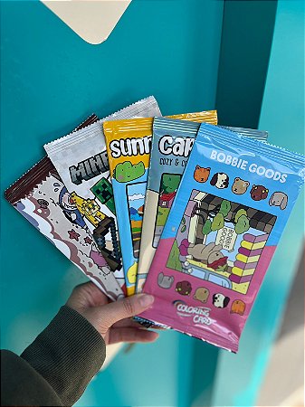 Cards para Colorir c/ 4 Unidades Estilo Bobbie Goods - Coloring Card