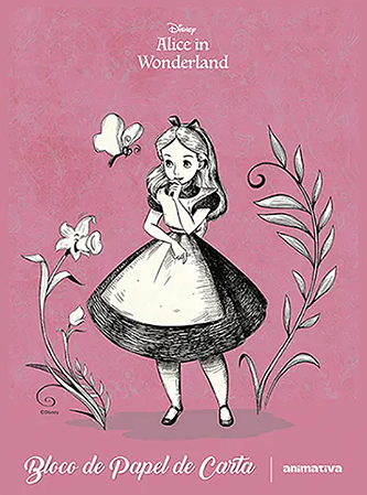 Bloco de Papel de Carta Alice no País das Maravilhas 50fls - Animativa