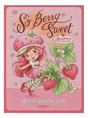 Bloco de Papel Carta Moranguinho 50 fls - Animativa