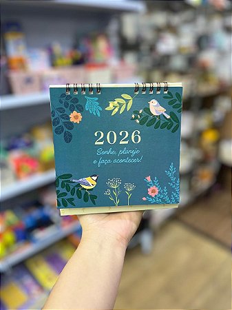 Calendário de Mesa 2026 / Tamanho 15x15cm - Cartões Gigantes