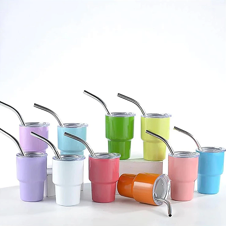 Mini Copo Térmico de Aço Inox p/ Bebidas Quentes e Frias