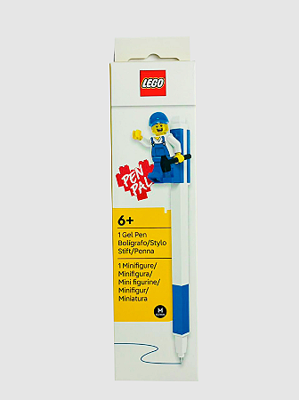 Caneta Gel Azul 1 Un c/ Mini Figura Lego - Jandaia