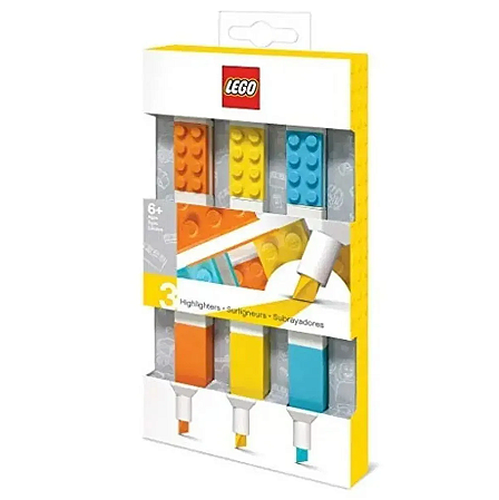 Marca Texto 03 Cores LEGO - Jandaia