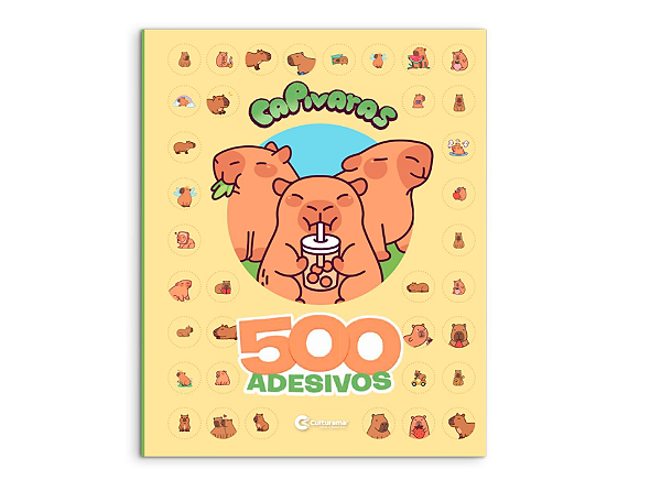 Livro de Colorir + 500 Adesivos + Atividade Capivaras - Culturama