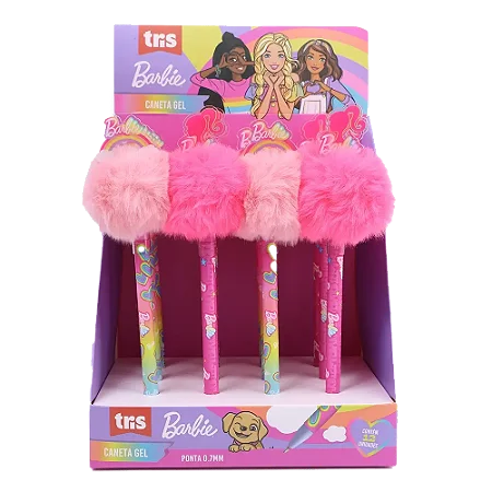 Caneta Gel Pompom Barbie 0.7mm