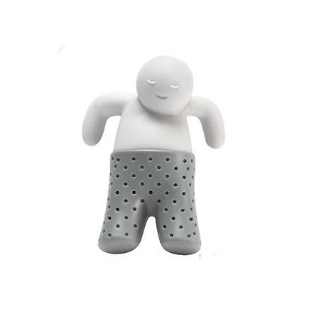 Infusor de Chá Bonequinho Cinza - Silicone