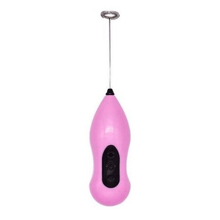 Mini Mixer Elétrico Misturador de Bebidas a Pilha Rosa