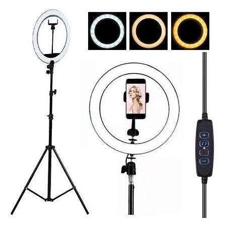 Ring Light Iluminador Anel Luz 32cm 12 Polegadas C/tripé
