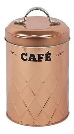 Lata Metalizado Cobre Rose Gold Para Café