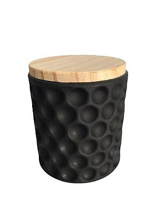 Pote de Vidro e MDF Decorativo