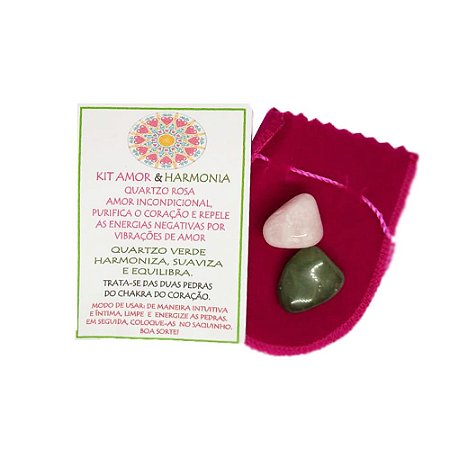 Kit Pedras Amor e Harmonia