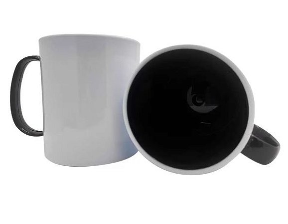 Caneca de Polímero Interna e Alça Colorida 325 ml