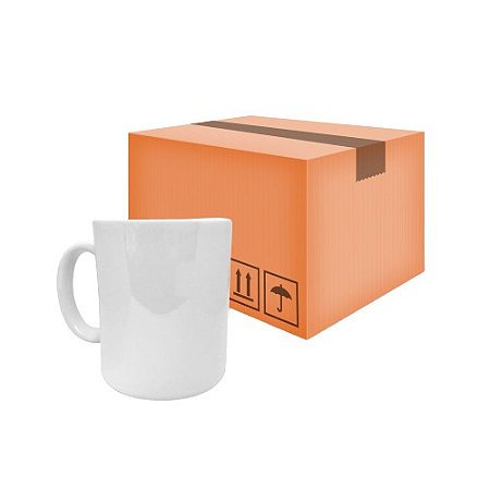 Caneca de Cerâmica Branca Importada AAA para Sublimação - Só Sublime Premium