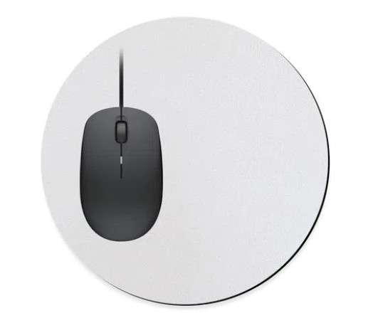 Mouse Pad de Neoprene Redondo 20cm de Diâmetro - 05 Unidades