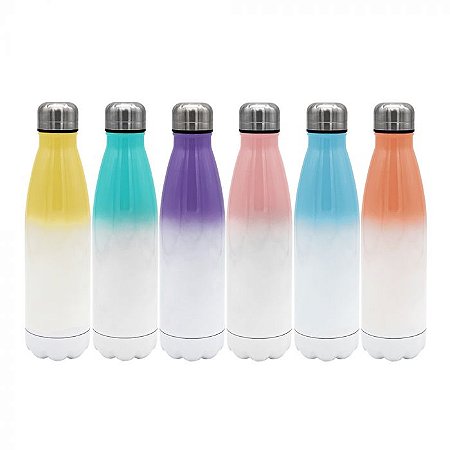 Garrafa Térmica Aço Inox Bicolor para Sublimação 500ml